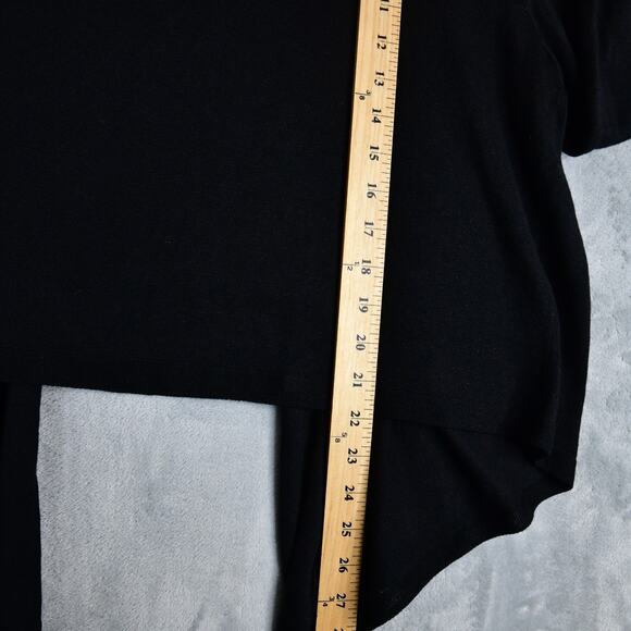 J.JILL Cardigan Tie Front Shrug Sweater Women Large Black Linen Blend - Picture 7 of 8